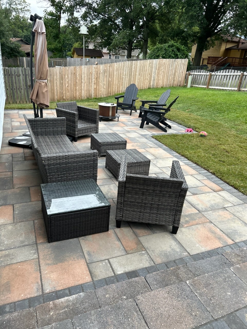 Patio pavers image after the backyard is done.