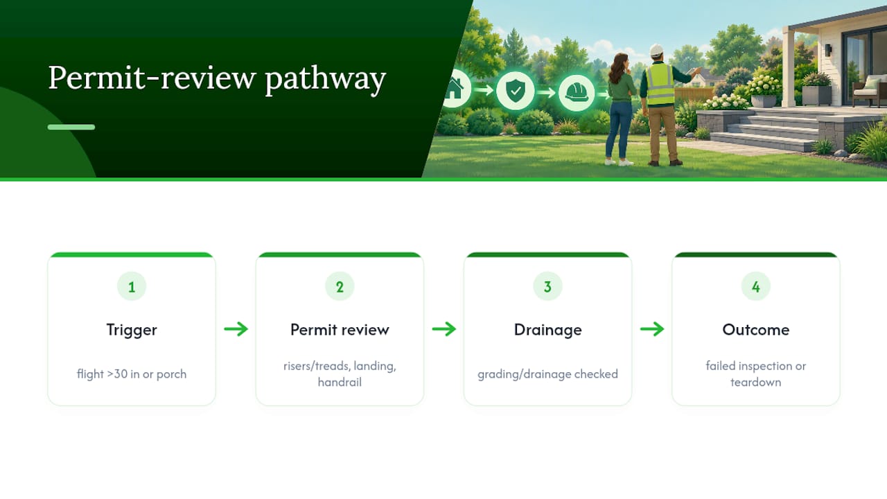 Patio step permit review checkpoints