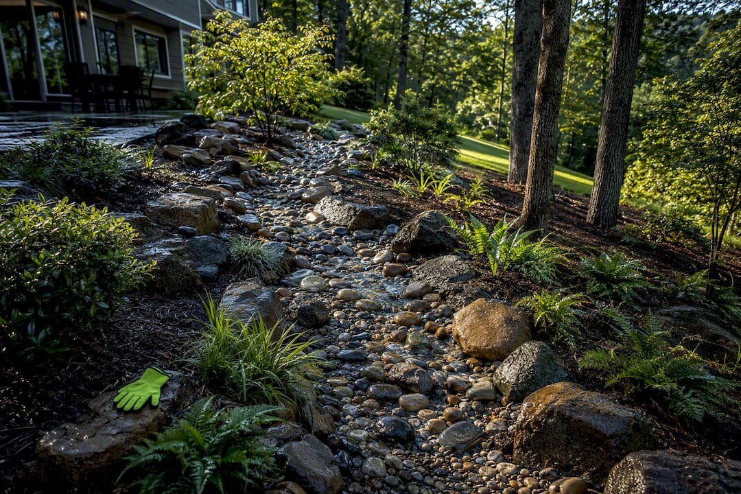 Stop Washouts With 20 Dry Creek Bed Ideas and Sizing Tips