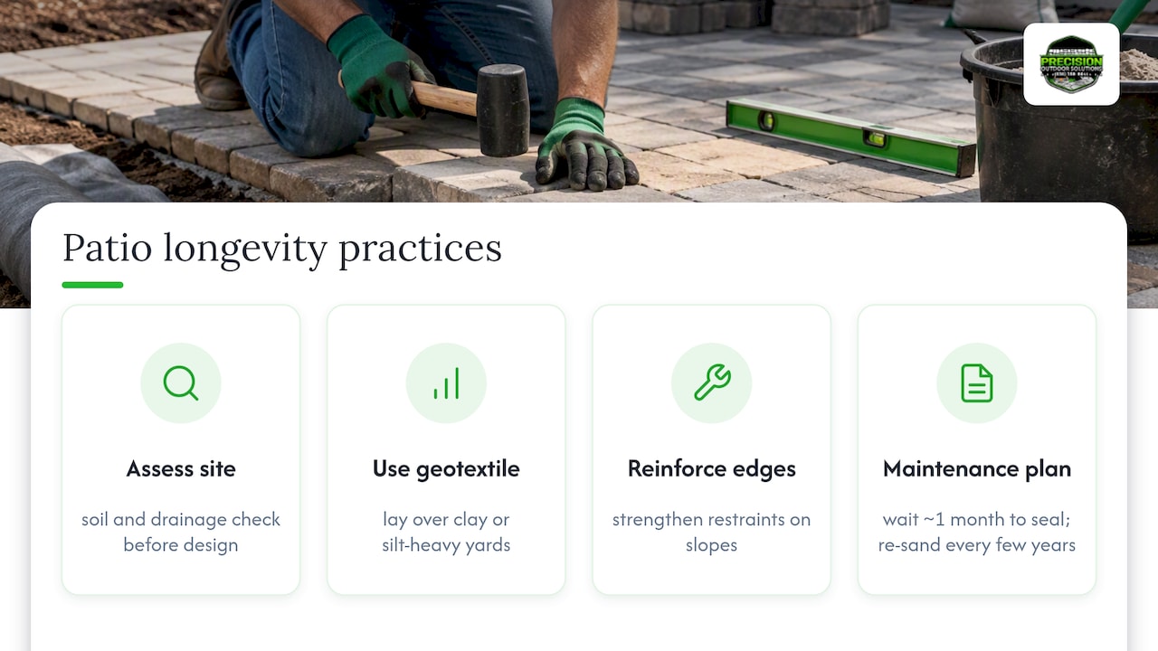 Six practices for longer-lasting paver patios
