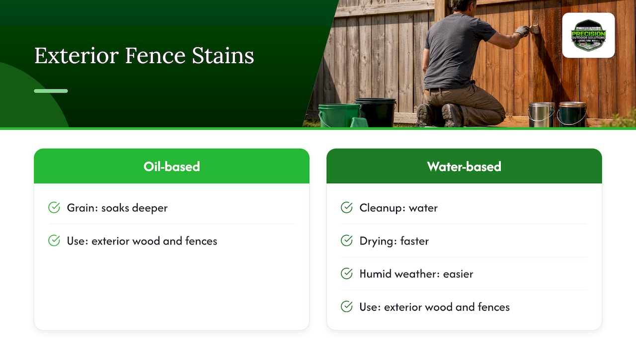 Oil-based and water-based stain comparison