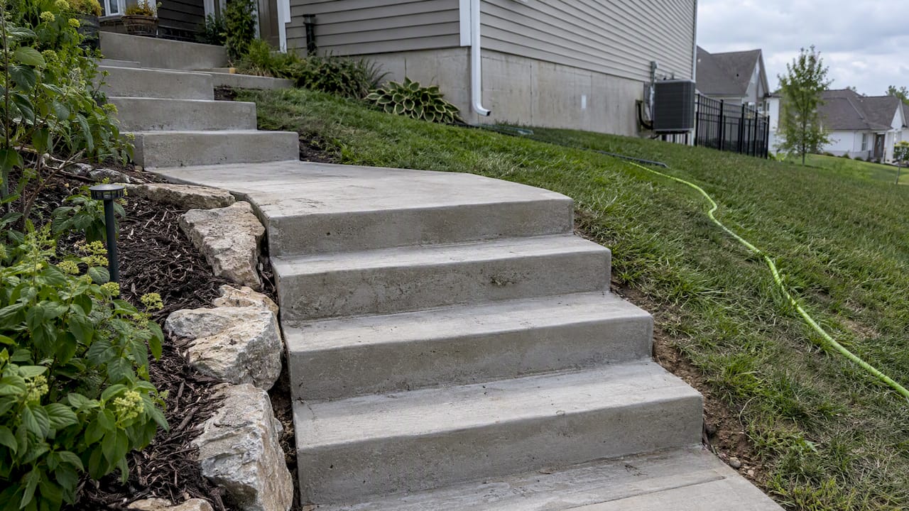 Concrete Steps on a Slope: Planning, Code and Cost